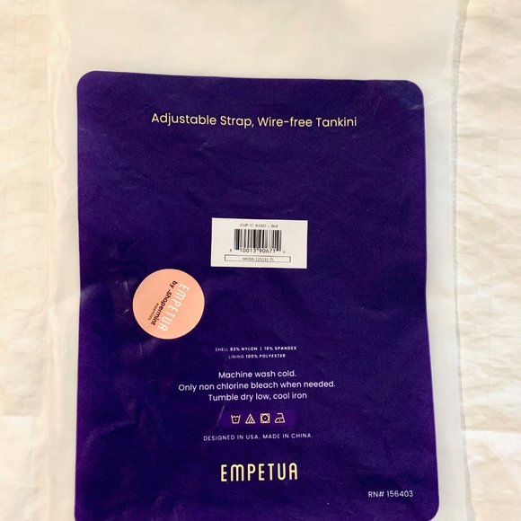 Shapermint Essentials Adjustable Strap Wire Free Tankini Black Size L NWT - Picture 5 of 5